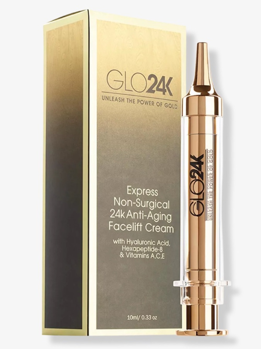 GLO24K Express 24k Anti-Aging Facelift Cream - Gold Serum Pen